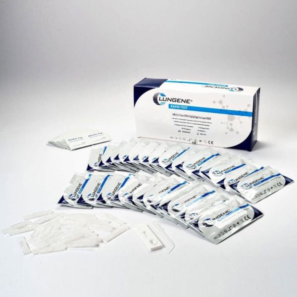 Box and contents of the Covid-19 antigen test