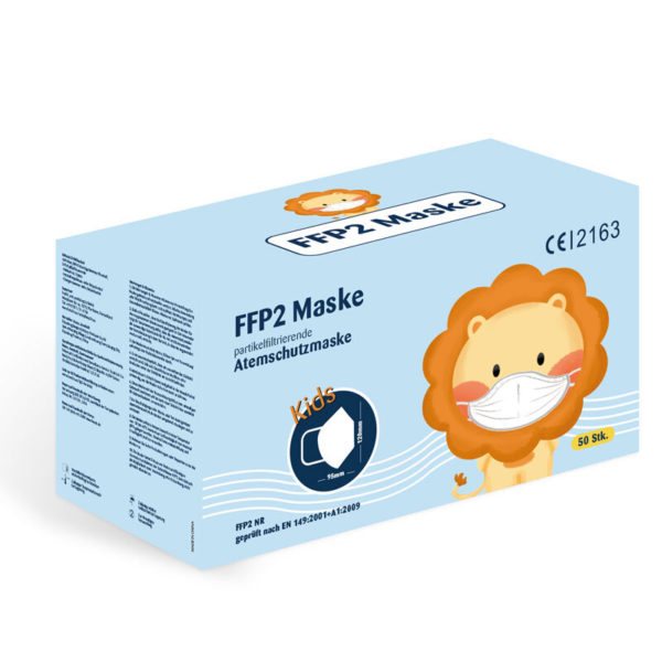 Box of a FFP2 mask for children. Contents 50 masks.