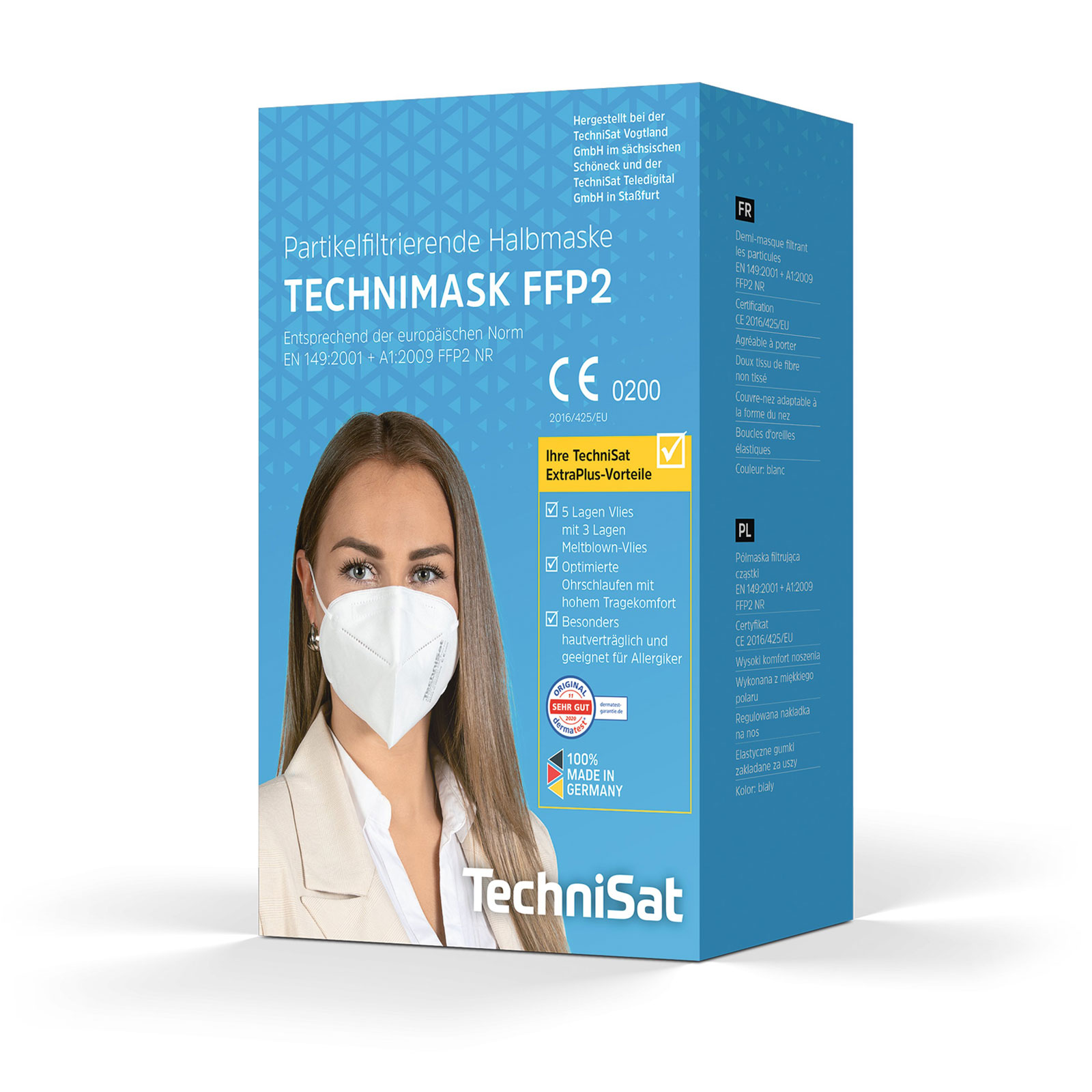 Box mit 20 Technimask FFP2 Masken von Techinasat